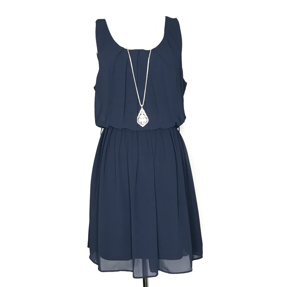 BCX Dresses & Skirts - BCX Blue Scoop Neck Sleeveless Dress A030512
